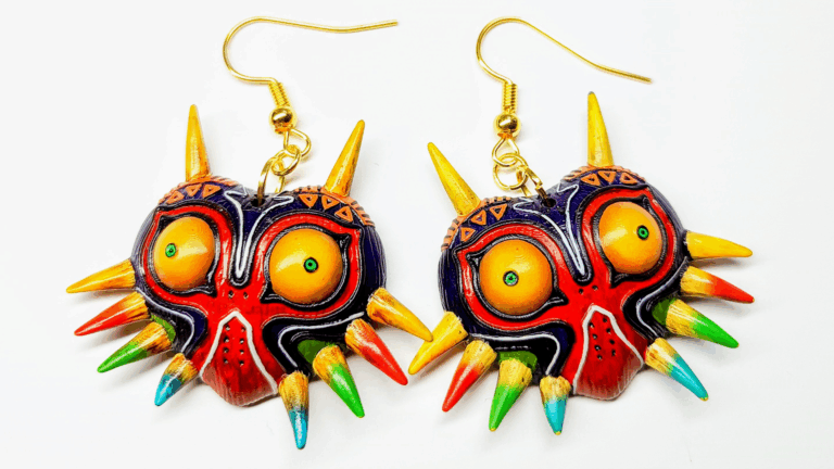 Hand-painted Majora’s Mask Earrings