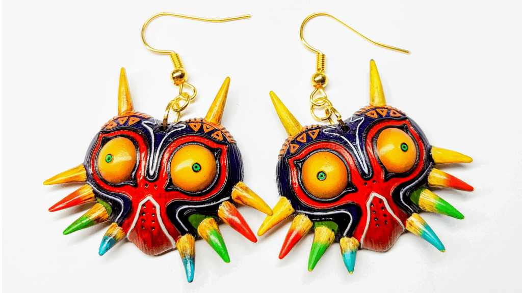 Hand-painted Majora’s Mask Earrings