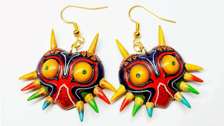 Hand-painted Majora’s Mask Earrings