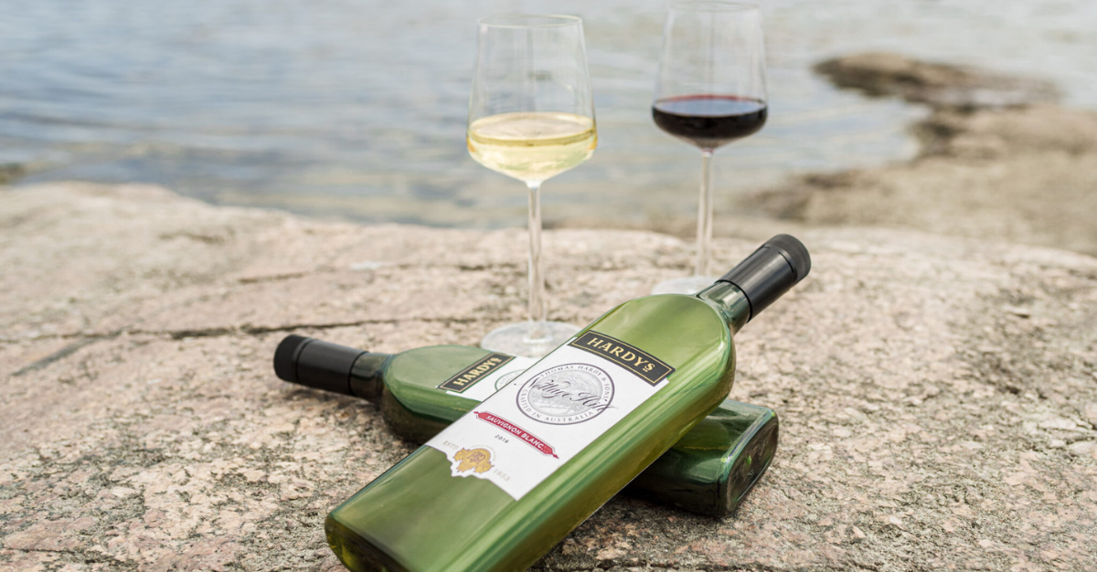 flat wine bottles
