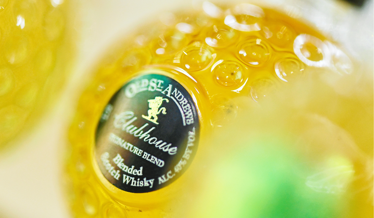 Whiskey glass bottle packaging design