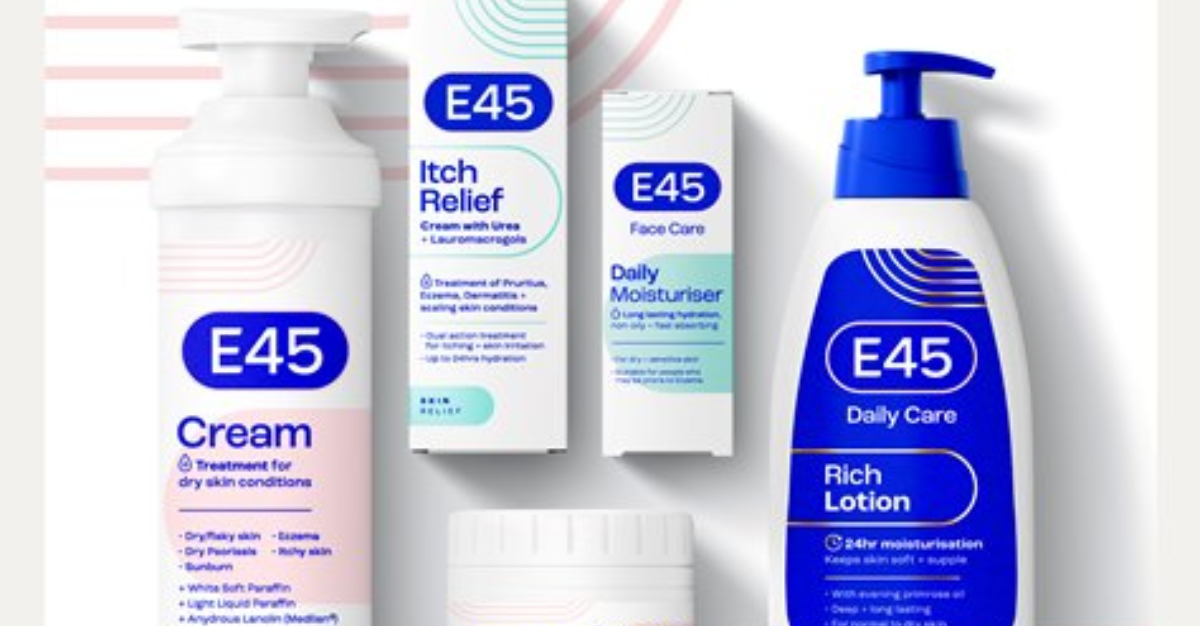 E45 skincare revamp: redefining packaging for modern skin care