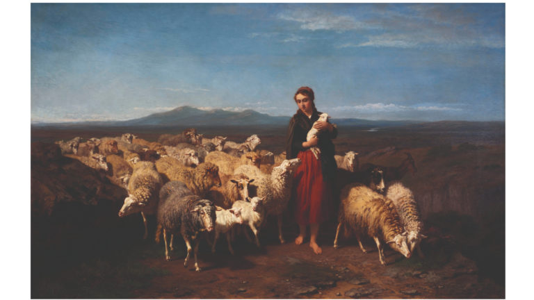 La bergère et son troupeau