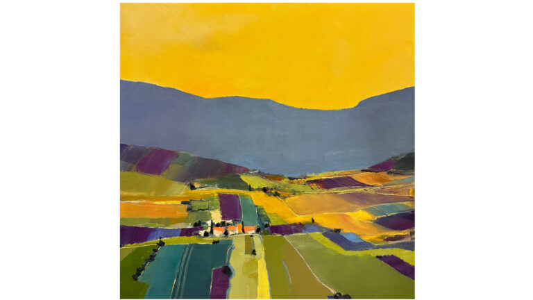 CAUDRON – Vallée d’ocre rose – 92x73cm – Huile sur toile