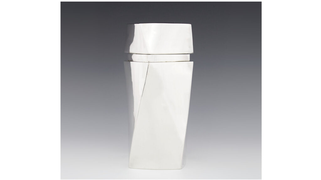 Silber Teedose, Helmut Griese, Erfurt 1992, -UNIKAT-