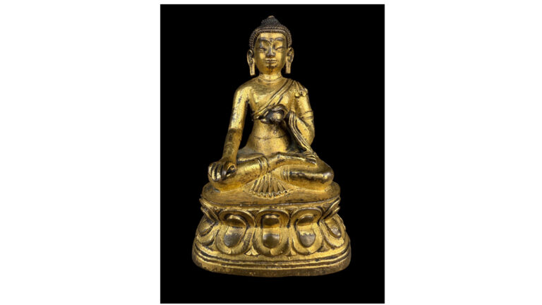 Tibetan Gilt-Bronze Buddha, 17th–18th Century