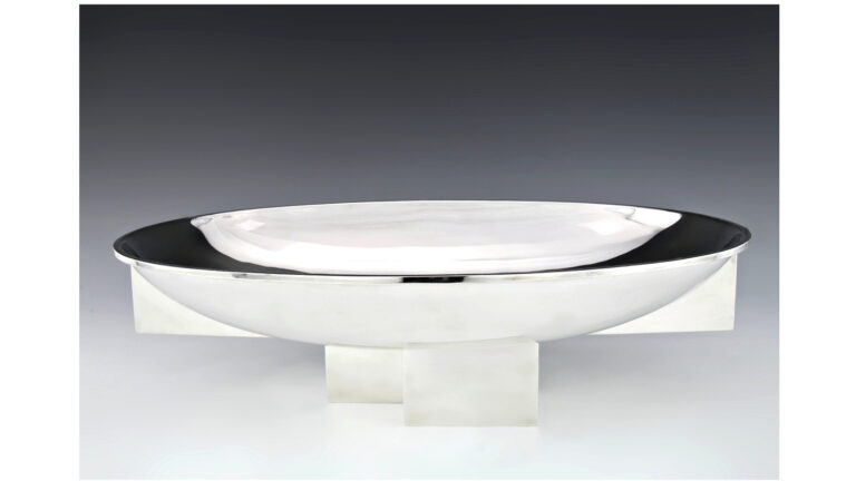 Silber Jardiniere, Damian Garrido, „Cubes“ 1994, Mailand 1994