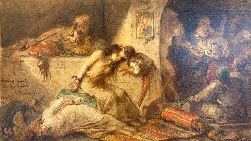 Jean-François Portaels, Captives,huile sur toile marouflée sur panneau