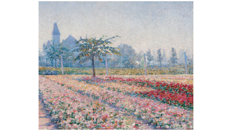 Begonia Fields in Drongen (Tronchiennes) – Elvire Coisne (1873 – 1956)