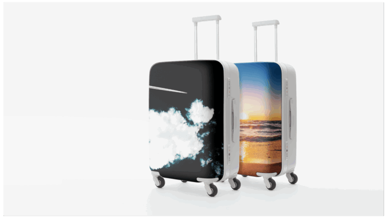 Dekorative Abdeckung für Koffer