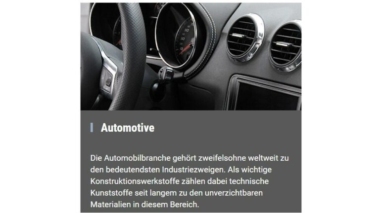 Anwendungsbereich: AUTOMOTIVE