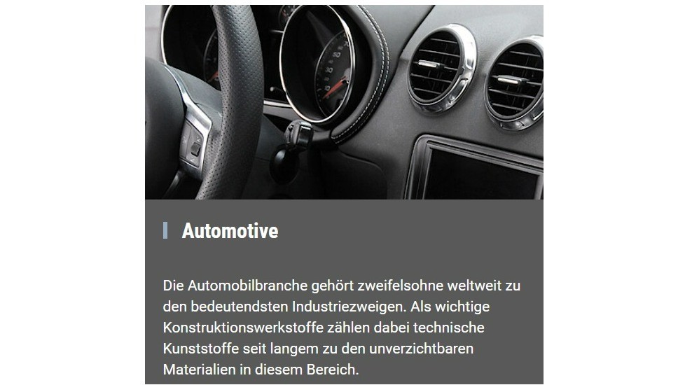 Anwendungsbereich: AUTOMOTIVE