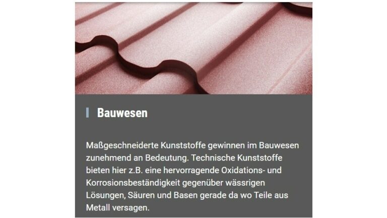 Anwendungsbereich: Bauwesen
