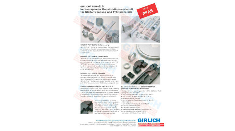 Gleitwerkstoffe aus Girlich®PETP GLS