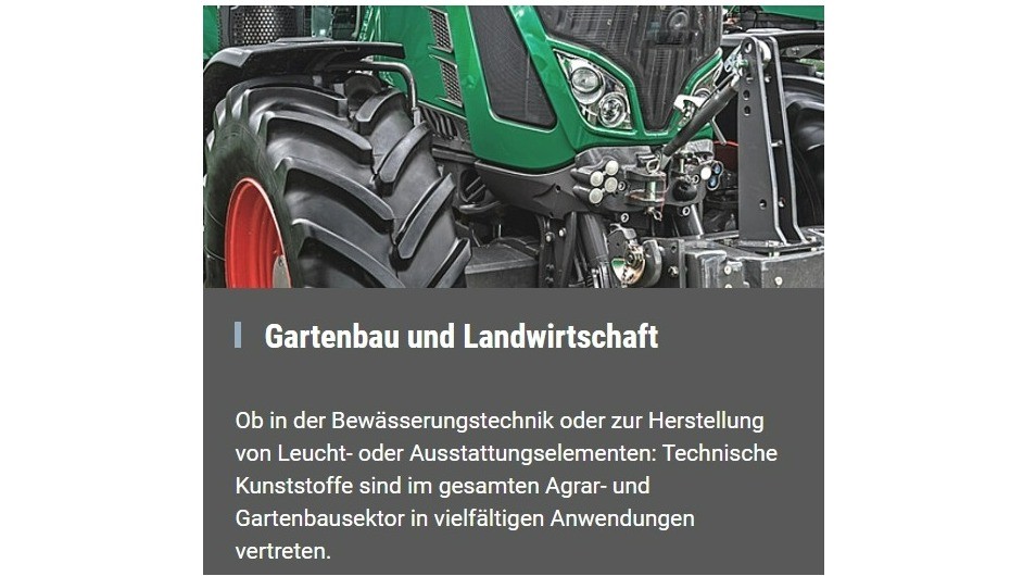 Anwendungsbereich: GARTENBAU UND LANDWIRTSCHAFT