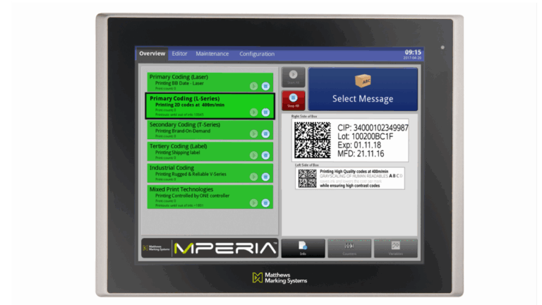 Universalcontroller und Steuerungssoftware für Kennzeichnungssysteme: MPERIA®