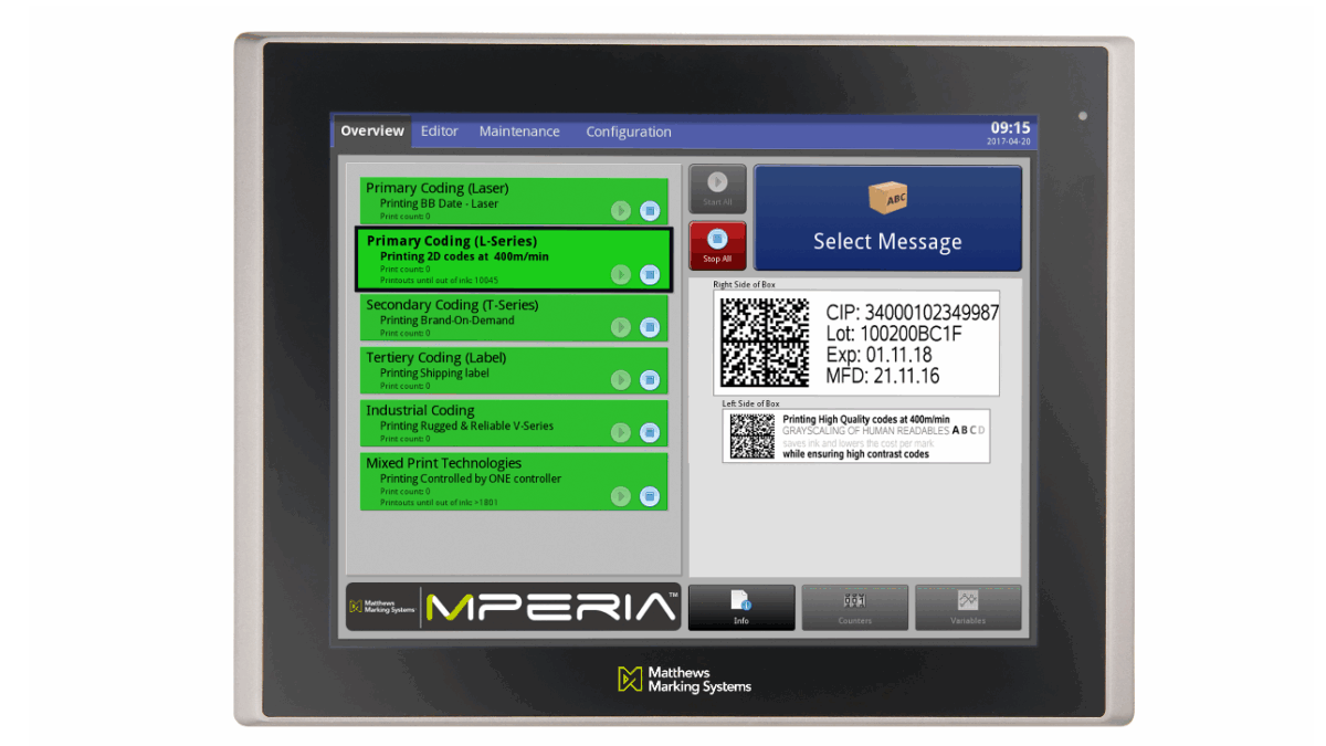 Universalcontroller und Steuerungssoftware für Kennzeichnungssysteme: MPERIA®
