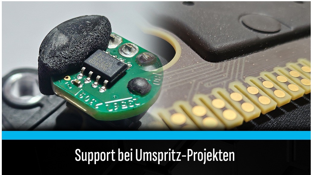 Hilfe beim Umspritzen von sensiblen Bauteilen mit Duroplast (Elektroniken, Sensoren, E-Antriebe)