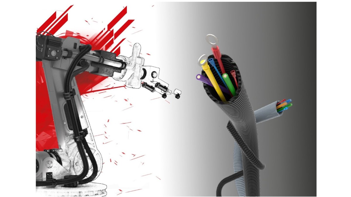 Industrieller Kabelschutz (Wellrohr)