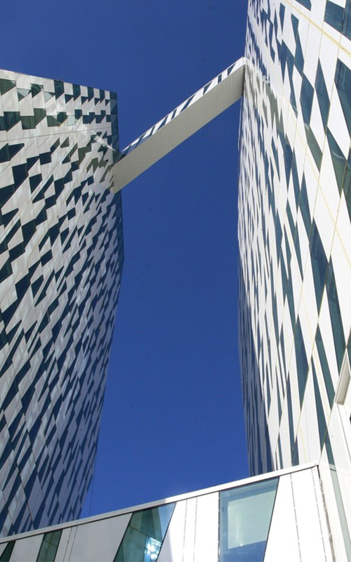 Promotional image from outside of AC Hotel Bella Sky