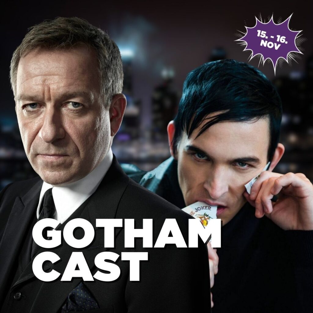 Collage of Sean Pertwee and Robin Lord Taylor form their roles in the Gotham Show
