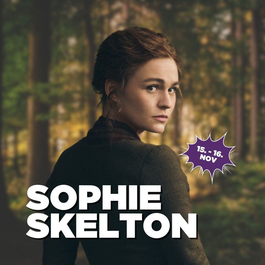 Portrait of Sophie Skelton in her role from the series Outlander