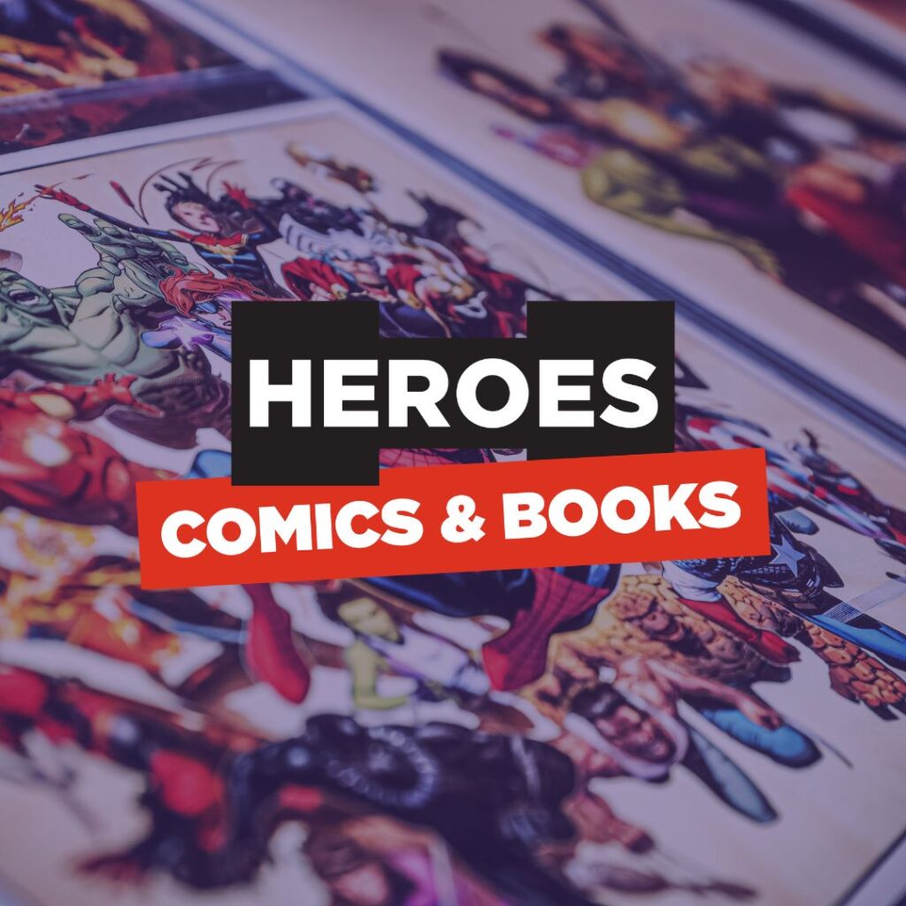 Heroes Comics and Books logo