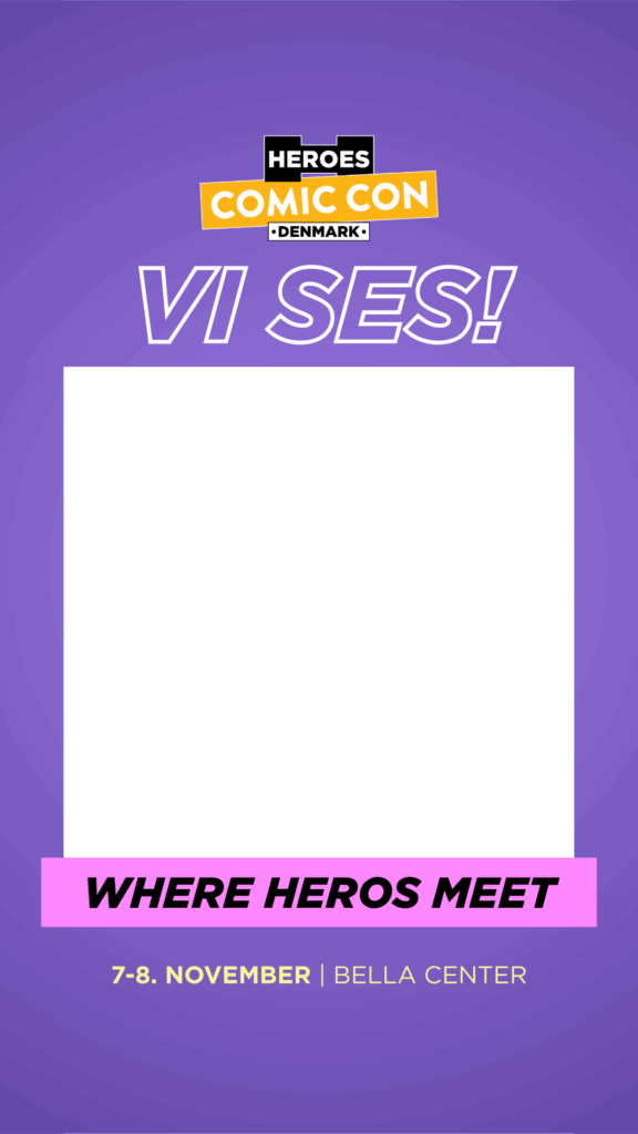 frame promoting participation at Comic Con Denmark