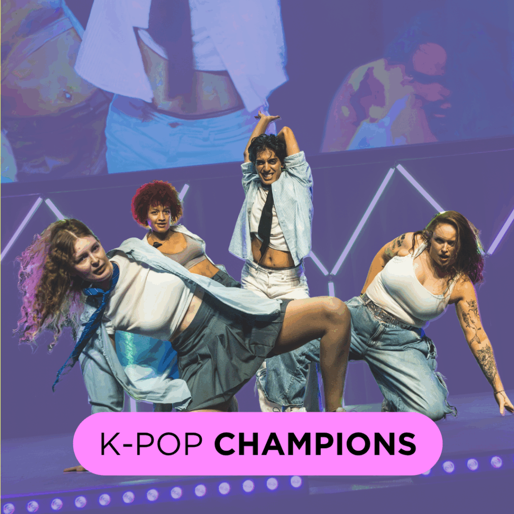 Kpop preformers on stage