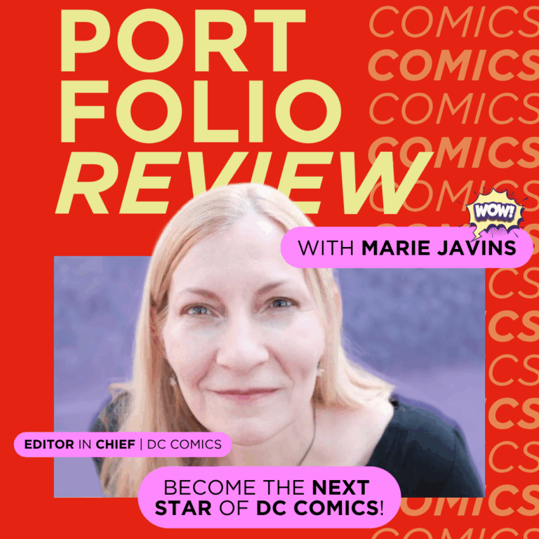 Portait of Marie Javins promoting portfolio reviews