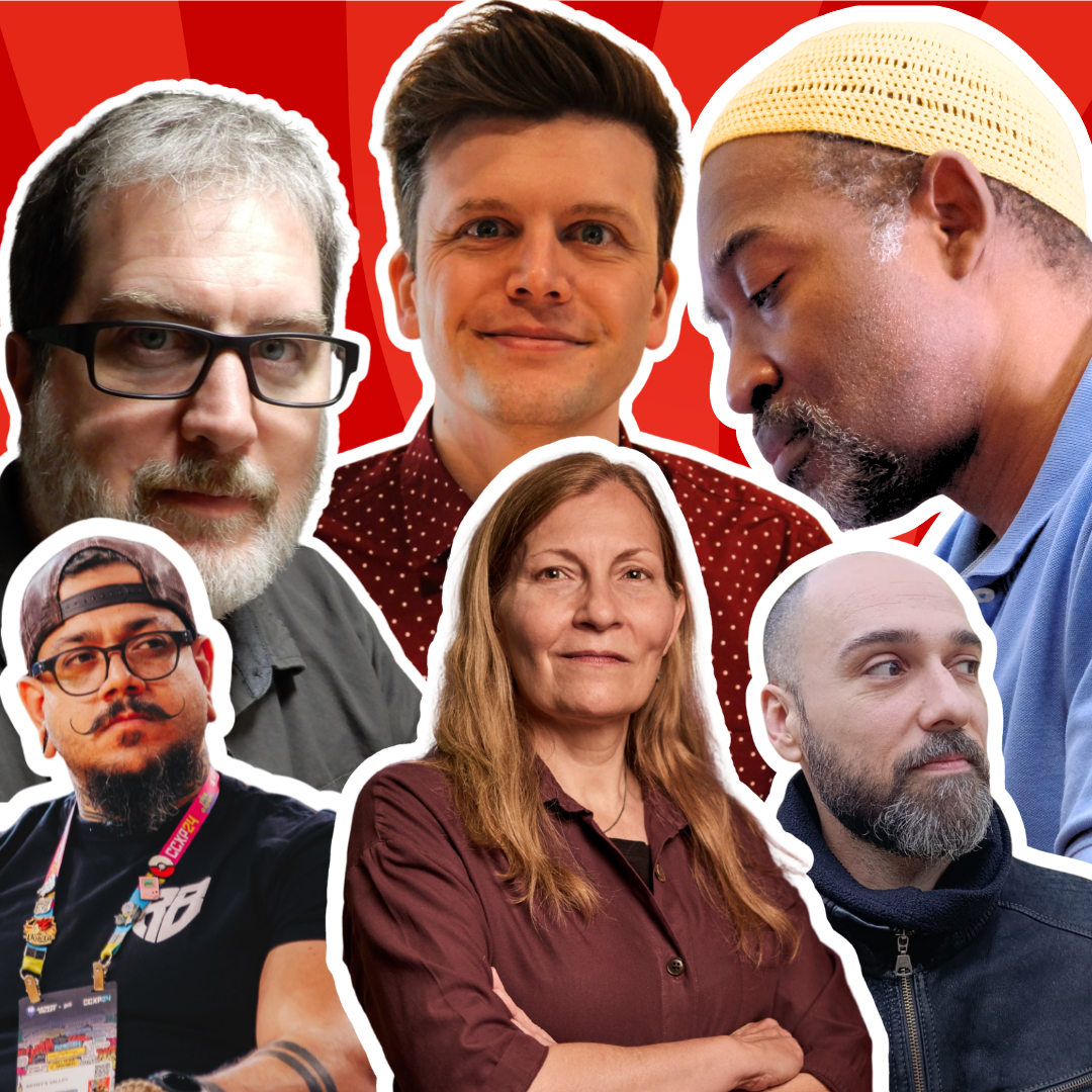 Promotional image of all the comic artists
