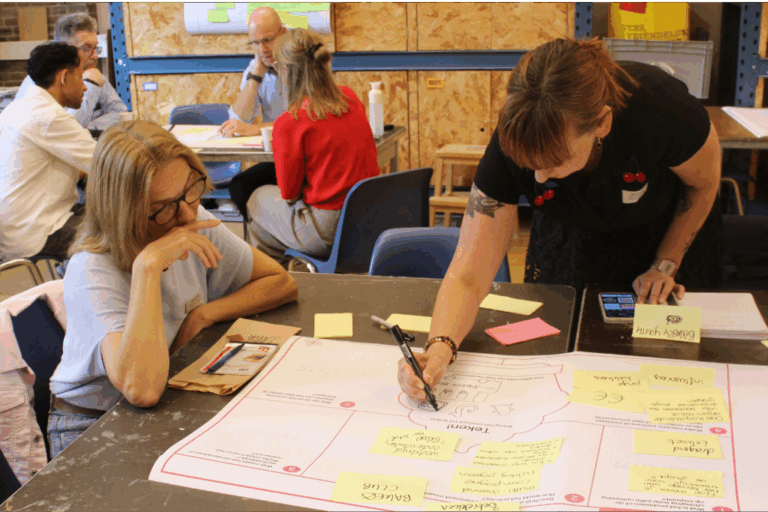 Bezoekers werken in co-creatie tijdens de BAKathon van Bakery Institute