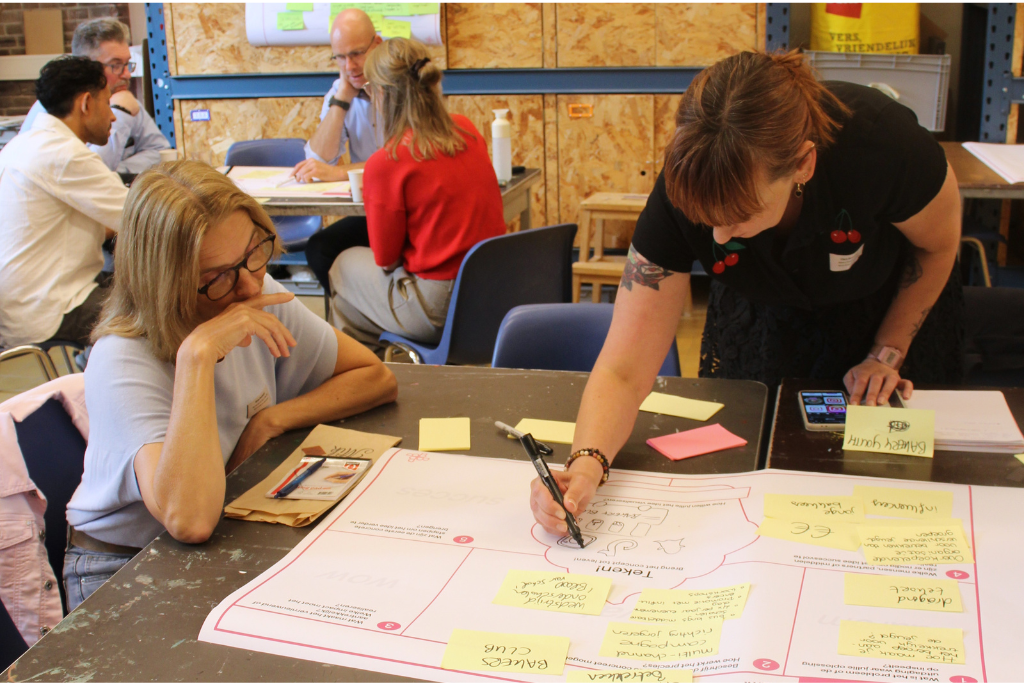 Bezoekers werken in co-creatie tijdens de BAKathon van Bakery Institute