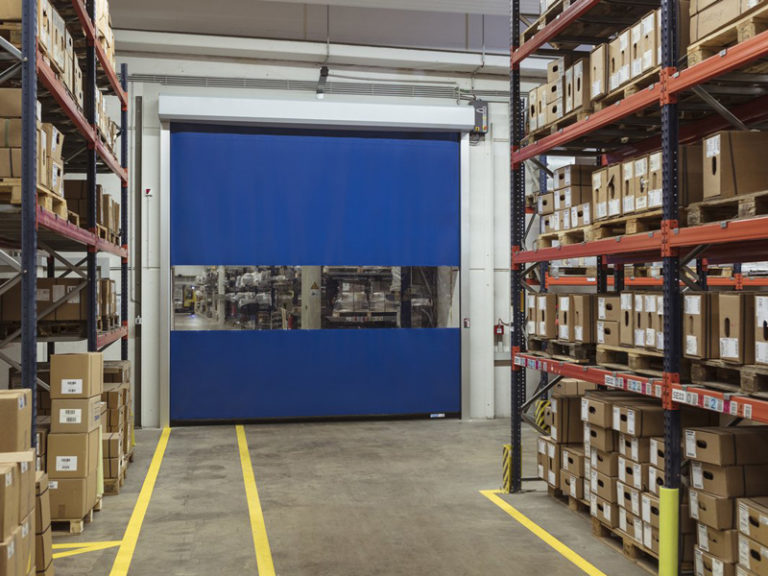 A 4012 SEL R – Internal door with tubular motor and aluminium side guides