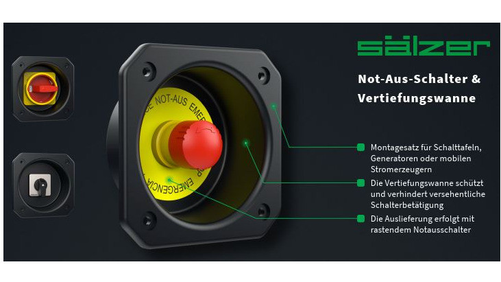 E-Stop mit Vertiefungsschale