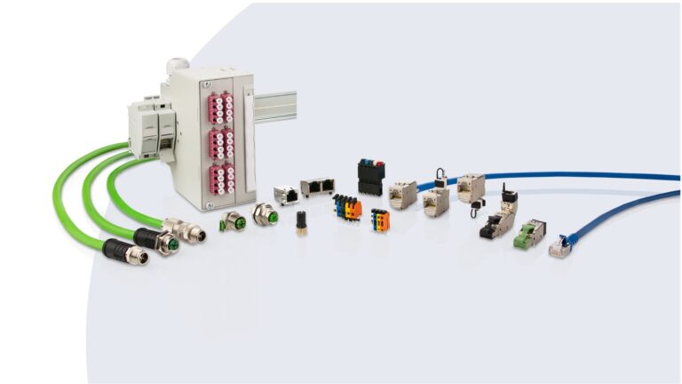 Connection technology for devices, control cabinets and systems