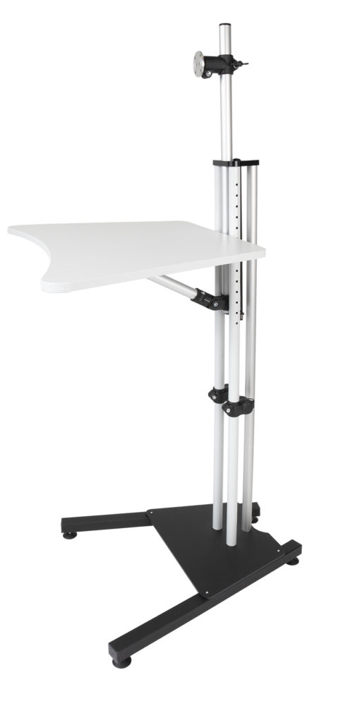 Height-adjustable monitor floor stand