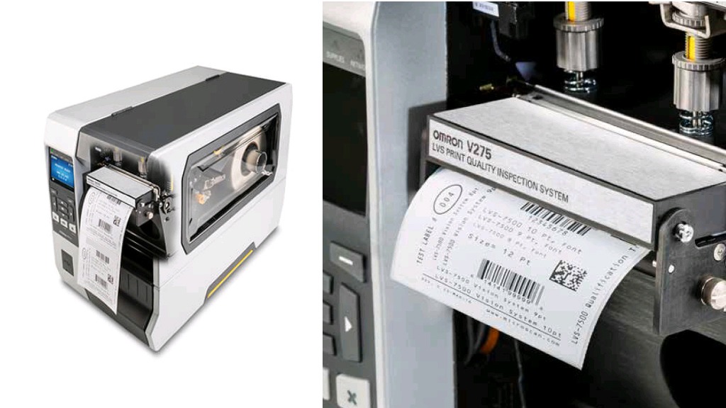 Etikettendrucker mit integriertem I-D und 2-D Verifier