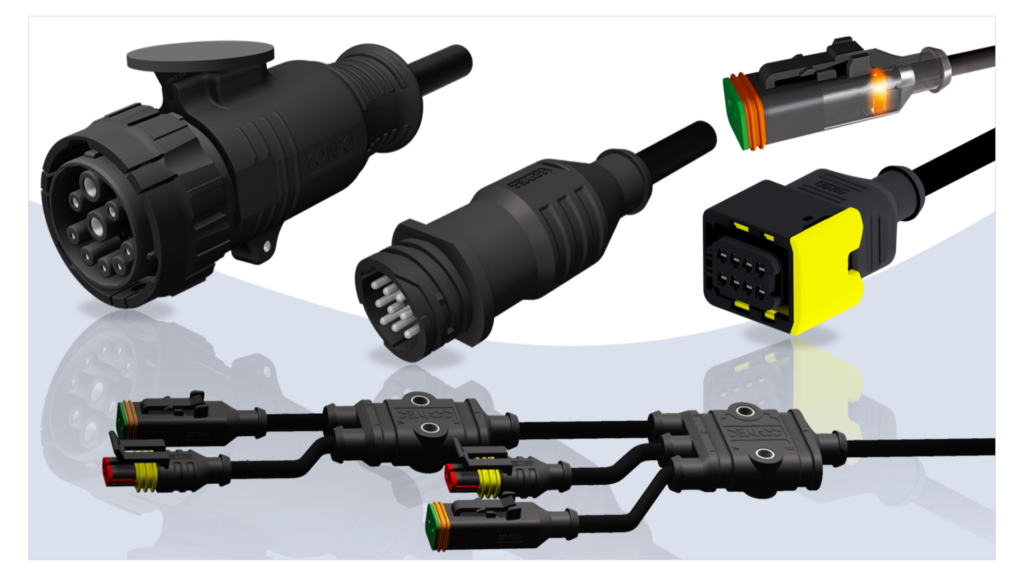 Connectors for agricultural and construction machinery