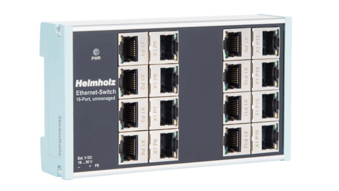 Industrial Ethernet-Switch 16-port, unmanaged, 10/100Mbps