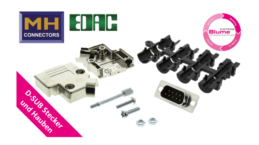 MH Connectors (EDAC) D-SUB connectors and hoods at Blume Elektronik Distribution GmbH