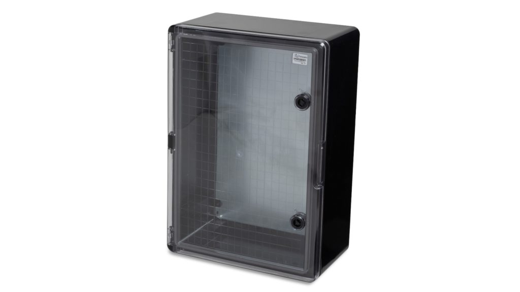 ABS plastic control cabinet enclosures FLEET series black with transparent door by BOXEXPERT