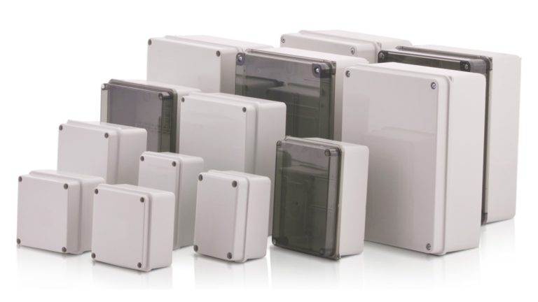 ABS plastic industrial housing series HANSE-GLT grey/transparent by BOXEXPERT