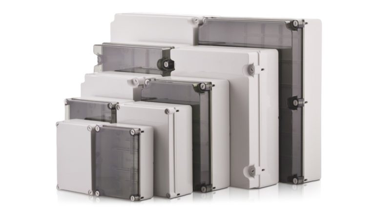 ABS plastic industrial housing series HANSE-SSR grey/transparent by BOXEXPERT