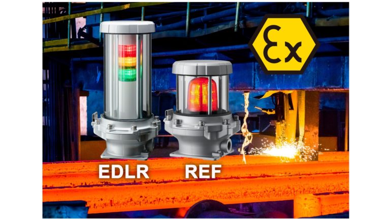 EX-PROOF – Discover PATLITE´s new REF signal light and EDLR signal tower. Both signaling solutions meet the safety requirements in potentially explosive environments.