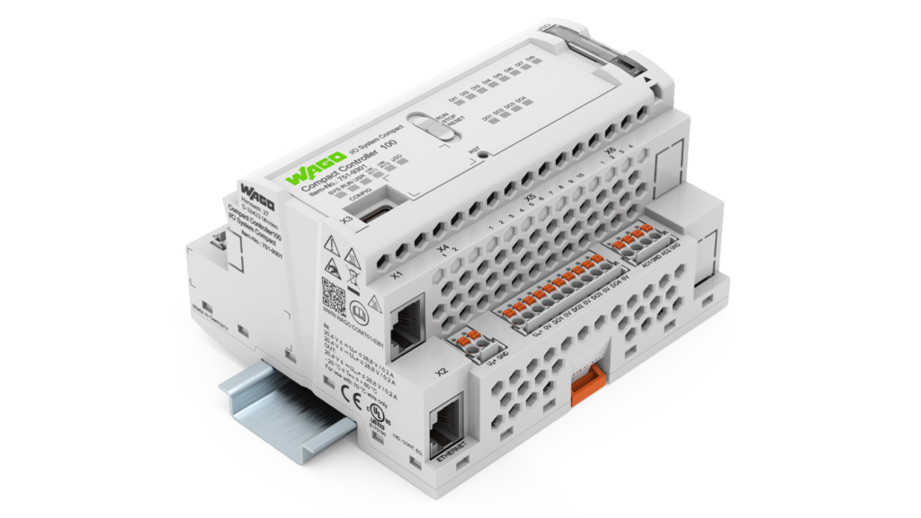 WAGO Compact Controller 100 – The new WAGO Compact Controller 100 with integrated I/Os: maximum performance in minimum space.