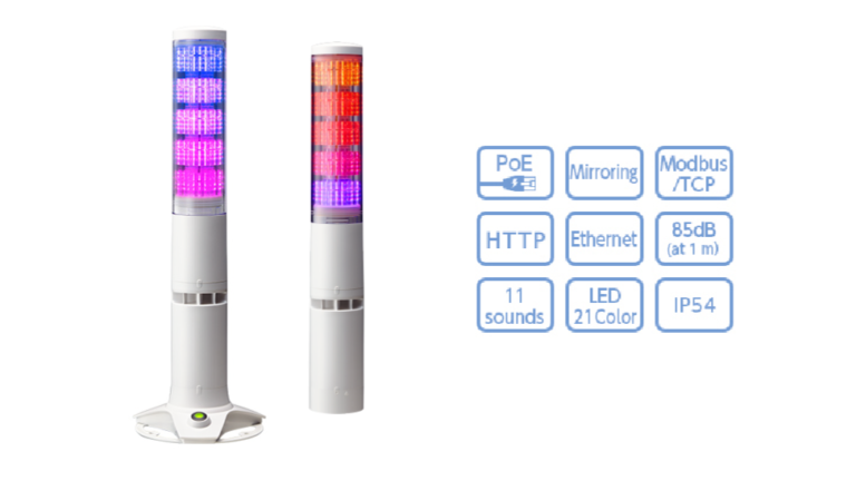 LA6-POE: Ethernet Programmable LED Signal Tower