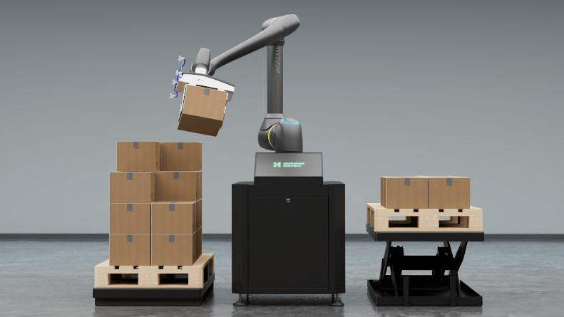 Discover the MalocherBot Palletizer from Unchained Robotics! With its small footprint, advanced software and intuitive user interface, MalocherBot Palletizer (available in 4 sizes and with industrial or collaborative robots) saves you time and money.
