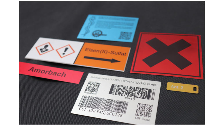 Aluminiumschilder auf Eloxalbasis