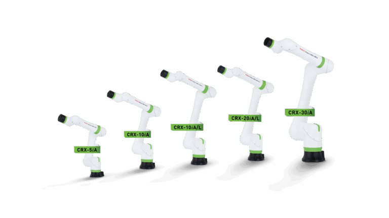 The new CRX cobots are safe, flexible, quick to implement and easy to programme. All this with FANUC’s renowned reliability and 8 years of maintenance-free operation to meet today’s manufacturers’ production requirements.